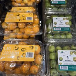 The Fresh Market - Odd finds. Cape Gooseberries and mini kiwi