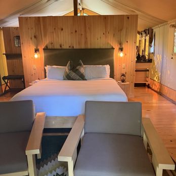 Terramor Outdoor Resort - Bedroom in tent - Resorts Near Me - Bar Harbor, Maine