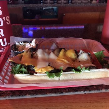 Foxy's Cafe - Portobello hoagie with coleslaw that had mandarin oranges. - Pizza Near Me - Treasure Island, Florida Foxy's Cafe - Portobello hoagie with coleslaw that had mandarin oranges. - Pizza Near Me - Treasure Island, Florida