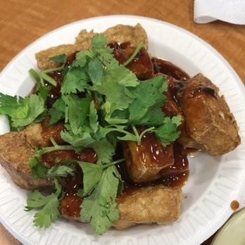 Chin Yuan Pai Ku - Fried Tofu with chilli sauce $1.50 - Taiwanese Near Me - Markham, Ontario Chin Yuan Pai Ku - Fried Tofu with chilli sauce $1.50 - Taiwanese Near Me - Markham, Ontario