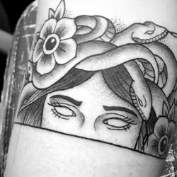 Covina Tattoo Company - Medusa on forearm by Daniel