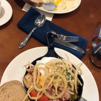 Swampers Bar & Grille - Skillet hash & steak and eggs (coffee not pictured) - Diners Near Me - Florence, Alabama