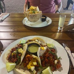 Chorizo tacos and pita with ranch egg and chorizo. Chorizo tacos and pita with ranch egg and chorizo.