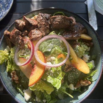 Farm Bar - Lakeview - Steak tips and Peach & Feta Salad - Bars Near Me - Chicago, Illinois