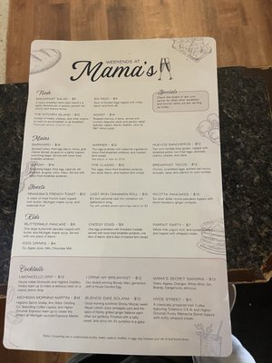 Menu photo 3 Mama’s Mercantile & Eatery Grass Lake, MI