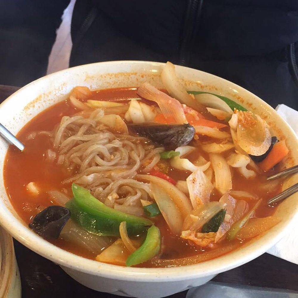 Man Doo Hyang - Spicy seafood noodle soup - Korean Near Me - Mississauga, Ontario Man Doo Hyang - Spicy seafood noodle soup - Korean Near Me - Mississauga, Ontario