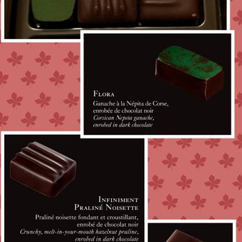 Pierre Hermé - Dark Chocolate Bonbons w/Fillings (L-R): Je t'aime the Infiniment Praline Noisette (Hazelnut Praline - Middle One) - decadent & fabulous! - Chocolatiers & Shops Near Me - Paris, 75 Pierre Hermé - Dark Chocolate Bonbons w/Fillings (L-R): Je t'aime the Infiniment Praline Noisette (Hazelnut Praline - Middle One) - decadent & fabulous! - Chocolatiers & Shops Near Me - Paris, 75