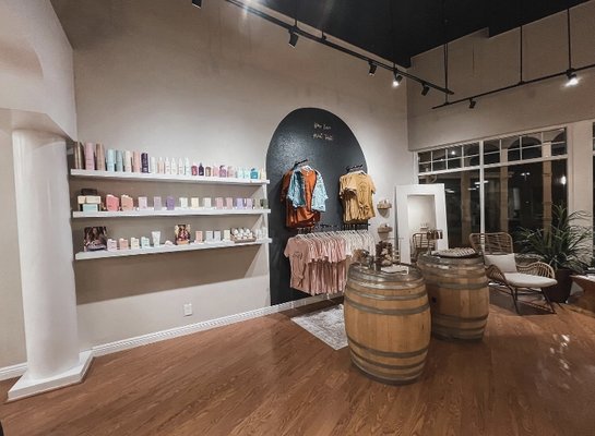 Salon Tour - From front to back our salon was designed to make you feel at home, while still feeling luxurious. From the wine barrel tables to the greenery in the back we thought about every detail.