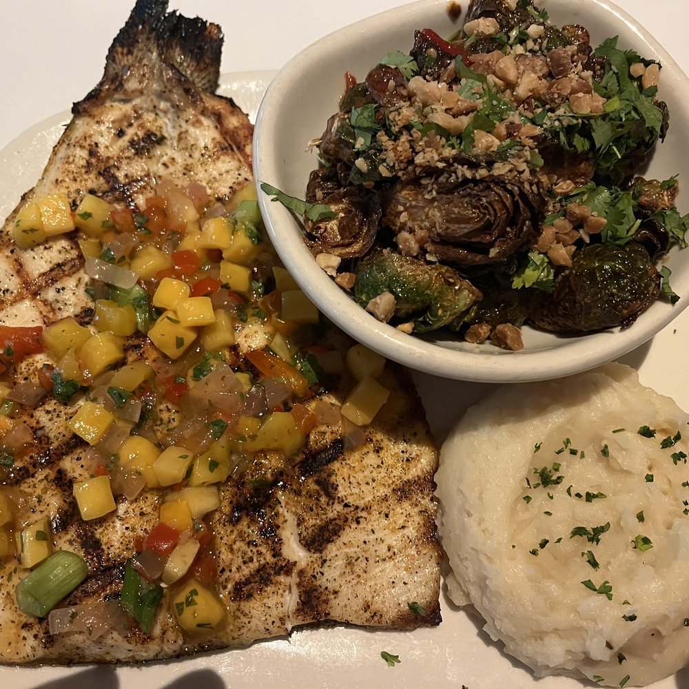 Bonefish Grill - Trout with mango sauce - Seafood Near Me - Tampa, Florida