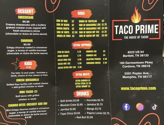 Menu photo 1 Taco Prime Memphis, TN Menu photo 1 Taco Prime Memphis, TN