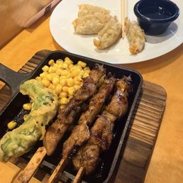 Pork Gyoza and Yakitori (3pcs) Pork Gyoza and Yakitori (3pcs)