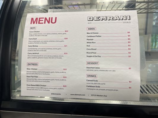 Menu photo 1 Demrani Roti + Doubles Los Angeles, CA Menu photo 1 Demrani Roti + Doubles Los Angeles, CA