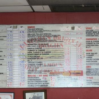 LaSpada's - Menu board - Sandwiches Near Me - Orlando, Florida