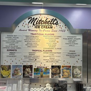 Mitchells Ice Cream - Menu 1/2026 - Ice Cream & Frozen Yogurt Near Me - San Francisco, California