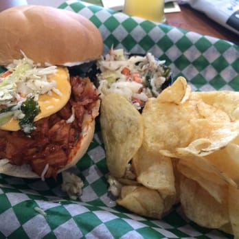 Four Mile Brewing - Jackfruit vegan BBQ sammich! - Breweries Near Me - Olean, New York