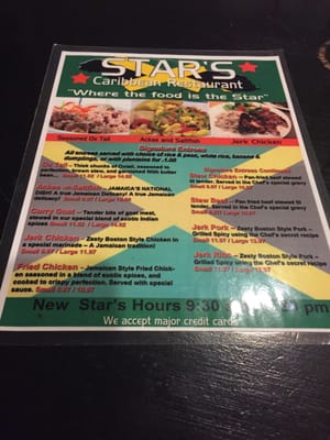 Menu photo 6 Star's Caribbean Restaurant Jacksonville, FL