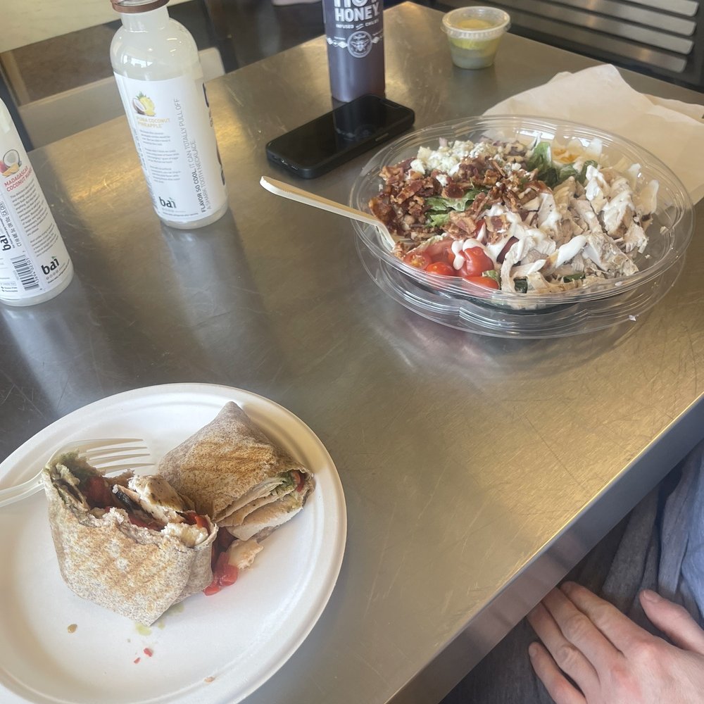 Sal's Good Eats - Chicken Sorrento Sandwich on a whole wheat  & Chicken Cobb Salad - Delis Near Me - Teterboro, New Jersey