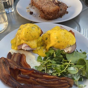 Threefold Cafe - Pope eggs Pope Benedict Breakfast  Cinnamon crunch French toast - Breakfast & Brunch Near Me - Coral Gables, Florida