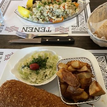Tenen - Pork schnitzel stuffed with cheese, potatoes and Cole slaw - Barbeque Near Me - Burnaby, British Columbia Tenen - Pork schnitzel stuffed with cheese, potatoes and Cole slaw - Barbeque Near Me - Burnaby, British Columbia