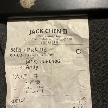 Jack Chen Chinese Restaurant - Price stating an extra $2.00 - Chinese Near Me - Springfield, Massachusetts Jack Chen Chinese Restaurant - Price stating an extra $2.00 - Chinese Near Me - Springfield, Massachusetts