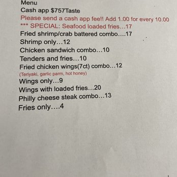 7five7taste restaurant n lounge - Menu as of 29 March 2023 - Seafood Near Me - Chesapeake, Virginia