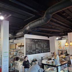 Lighthouse Coffee - The sevice area and the menu featuring the many ways coffee is served.