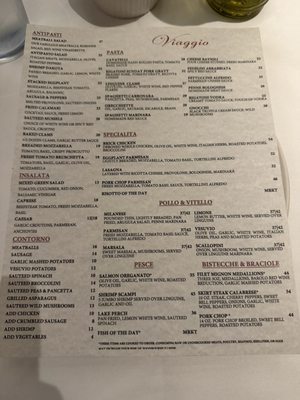 Menu photo 1 Viaggio Restaurant Chicago Chicago, IL Menu photo 1 Viaggio Restaurant Chicago Chicago, IL