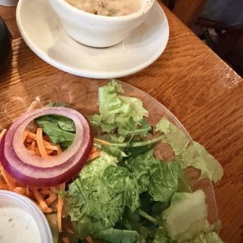 Old Mill Pottery House Cafe - Started with salad and corn fritters and corn chowder soup - American Near Me - Pigeon Forge, Tennessee Old Mill Pottery House Cafe - Started with salad and corn fritters and corn chowder soup - American Near Me - Pigeon Forge, Tennessee