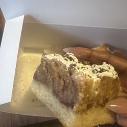 Crumb and hard cake