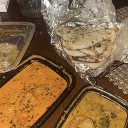 Oh My Curry - Butter Chicken, Veg Korma, garlic naan