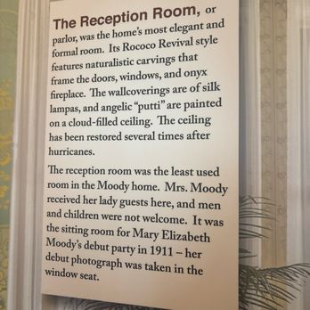 Moody Mansion - Moody mansion reception room. - Museums Near Me - Galveston, Texas