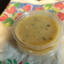 The new version of garlic sauce. Anyone who has had the original will see that this isn't it.