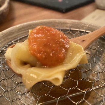 shabushabu Mayumon - Mozzarella wonton tomato sauce - Japanese Near Me - New York, New York shabushabu Mayumon - Mozzarella wonton tomato sauce - Japanese Near Me - New York, New York