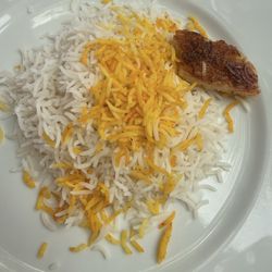 Le Palais Oriental - Saffron dusted rice and tahdig.