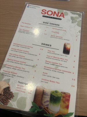 Menu photo 1 Sona Fusion Kitchen Anaheim, CA