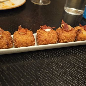 Teleferic Barcelona - Ham Croquetas - croquetas with Iberian ham and aioli - Spanish Near Me - Long Beach, California Teleferic Barcelona - Ham Croquetas - croquetas with Iberian ham and aioli - Spanish Near Me - Long Beach, California