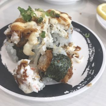 Genki Sushi - No rice on half of the sushi roll - Sushi Bars Near Me - Honolulu, Hawaii Genki Sushi - No rice on half of the sushi roll - Sushi Bars Near Me - Honolulu, Hawaii