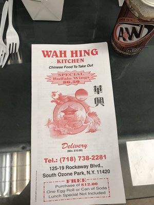 Wah Hing Kitchen 12519 Rockaway Blvd South Ozone Park Ny