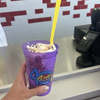 Andy's Frozen Custard - Concrete chocolate chip cookie dough - Ice Cream & Frozen Yogurt Near Me - Mesa, Arizona Andy's Frozen Custard - Concrete chocolate chip cookie dough - Ice Cream & Frozen Yogurt Near Me - Mesa, Arizona