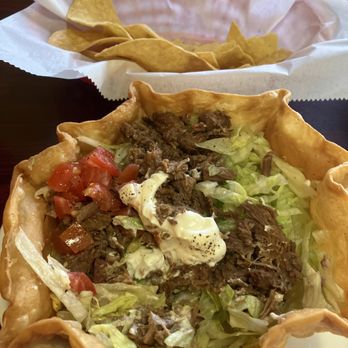 La Casita Mexican Restaurant - Fiesta shredded beef taco salad - Mexican Near Me - Crystal River, Florida