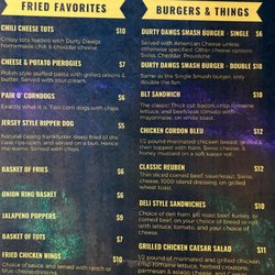 Brass Monkey - Food menu