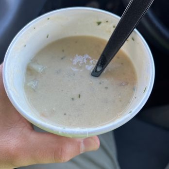 The Toss Up - Clam chowder is BOMB!! Super good chicken ceasar wrap as well. Highly recommend this place - Salad Near Me - Gardena, California
