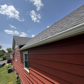 Puska's Solutions - Here's a gutter job we completed we offer seamless gutter with a 3x4 aluminum downspouts! - Gutter Services Near Me Puska's Solutions - Here's a gutter job we completed we offer seamless gutter with a 3x4 aluminum downspouts! - Gutter Services Near Me