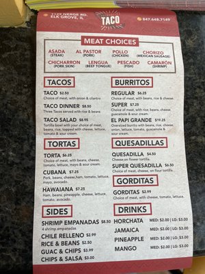 Menu photo 1 Authentic Taco Elk Grove Village, IL