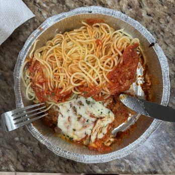 Joe's Old School Pizza - Chicken parm with sliver of sauce pulled aside - Pizza Near Me - Pembroke Pines, Florida Joe's Old School Pizza - Chicken parm with sliver of sauce pulled aside - Pizza Near Me - Pembroke Pines, Florida