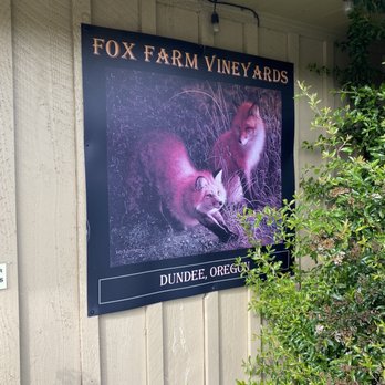 Fox Farm Vineyards - a sign for the winery - Wine Bars Near Me - Dundee, Oregon Fox Farm Vineyards - a sign for the winery - Wine Bars Near Me - Dundee, Oregon