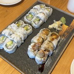 Shrimp Tempura Roll, California Roll