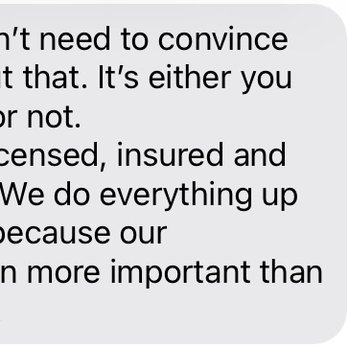 Your Prime Contractor - Exhibit 4: Elly responding that he doesn't need to convince me that everything is up to code and claiming company reputation is top priority - General Contractors Near Me - Bellevue, Washington