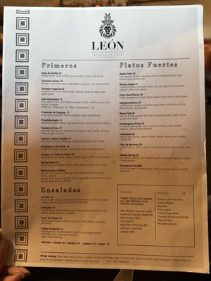 Menu photo 5 Leon Restaurant & Bar West Hartford, CT Menu photo 5 Leon Restaurant & Bar West Hartford, CT