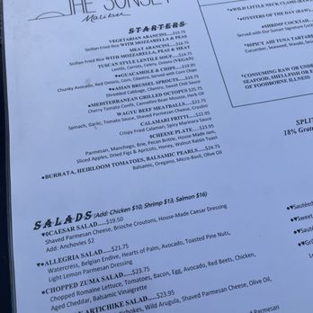 The Sunset Restaurant - New American Near Me - Malibu, California